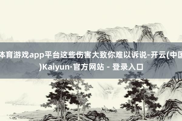 体育游戏app平台这些伤害大致你难以诉说-开云(中国)Kaiyun·官方网站 - 登录入口