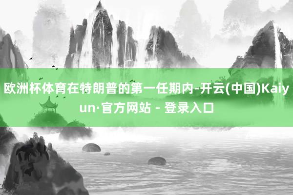 欧洲杯体育在特朗普的第一任期内-开云(中国)Kaiyun·官方网站 - 登录入口