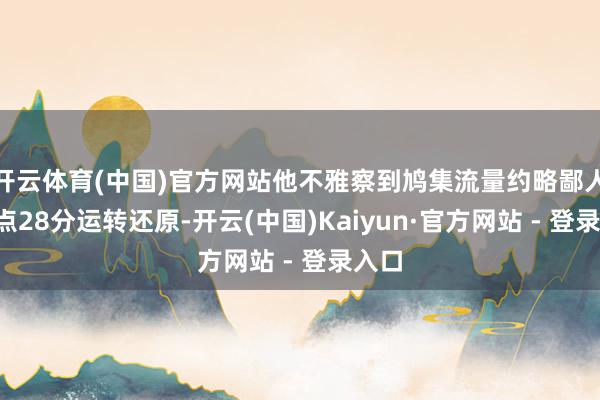 开云体育(中国)官方网站他不雅察到鸠集流量约略鄙人午5点28分运转还原-开云(中国)Kaiyun·官方网站 - 登录入口