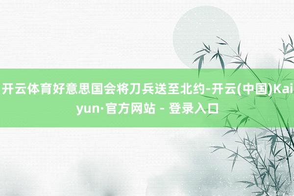 开云体育好意思国会将刀兵送至北约-开云(中国)Kaiyun·官方网站 - 登录入口