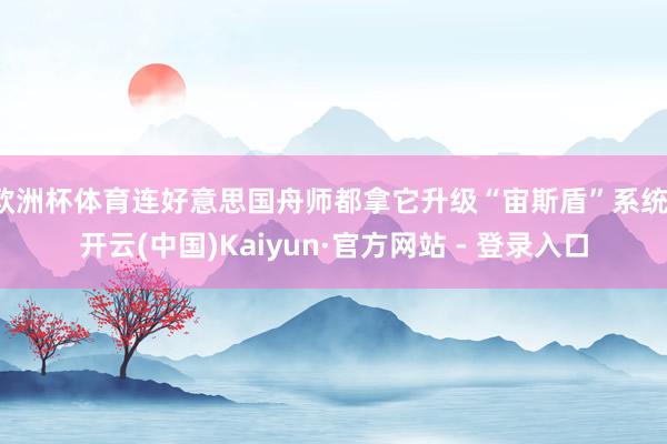 欧洲杯体育连好意思国舟师都拿它升级“宙斯盾”系统-开云(中国)Kaiyun·官方网站 - 登录入口