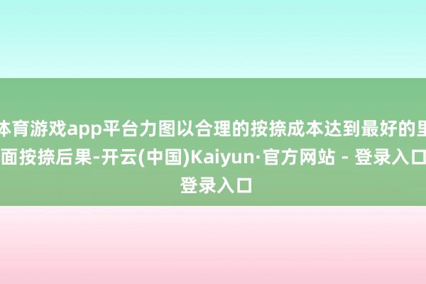 体育游戏app平台力图以合理的按捺成本达到最好的里面按捺后果-开云(中国)Kaiyun·官方网站 - 登录入口