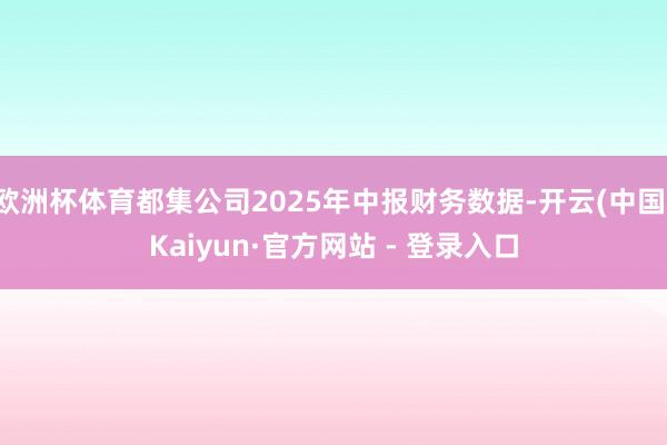 欧洲杯体育都集公司2025年中报财务数据-开云(中国)Kaiyun·官方网站 - 登录入口